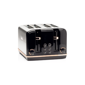 191168 - Salcombe Black And Copper 4 Slice Toaster Wide Slot Haden - Image 1