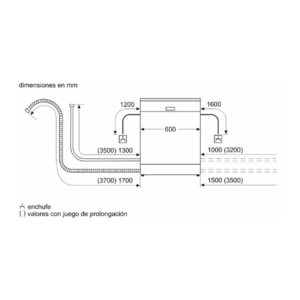 FREE STANDING DISHWASHER 60 CM WHITE 3VS506BP BLUEPRINT