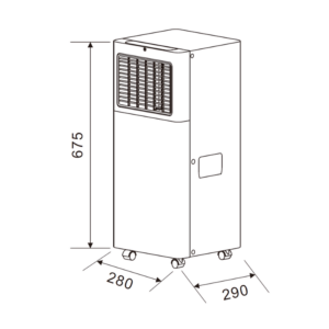 AAAP900F - Portable Air Conditioning 9.000 BTU White Aspes BLUEPRINT