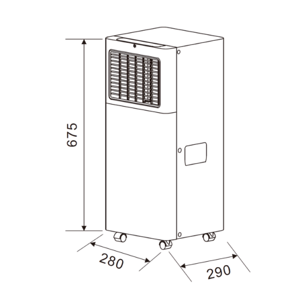 AAAP900F - Portable Air Conditioning 9.000 BTU White Aspes BLUEPRINT