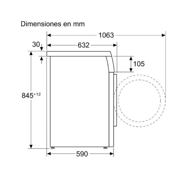 3TS384XT - Free Standing Washing Machine Stainless Steel 8 kg. 1400 rpm Balay BLUEPRINT 2