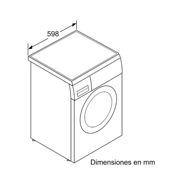 3TS384XT - Free Standing Washing Machine Stainless Steel 8 kg. 1400 rpm Balay BLUEPRINT