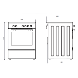 SKV4600X - Free Standing Electric Cooker Stainless Steel 60 cm Svan BLUEPRINT