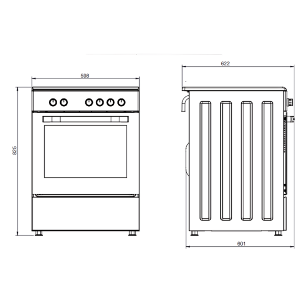SKV4600X - Free Standing Electric Cooker Stainless Steel 60 cm Svan BLUEPRINT
