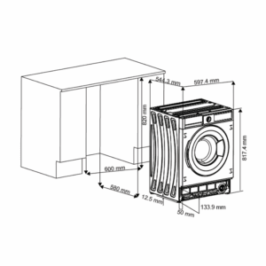 ALI8200A - Fully Integrated Washing Machine 8kg. 1200 rpm A Class with Display and Inverter Motor Aspes - Image 8