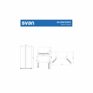 SA18901ENFX - American Style fridge No Frost E Class Stainless Steel Svan - Image 8