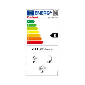 CCH200322NFW - Combi Fridge Freezer White No Frost 201*60 cms E Class Corberó - Image 3