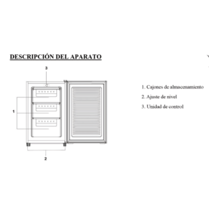 CCVH824W - Under the Counter Freezer White 60 lts. Corberó - Image 4