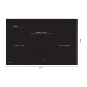 3EB786LQ - Ceramic Hob 80 cms Beveled Slide Control 4 Heating Zones + Roasting Extension Balay - Image 4