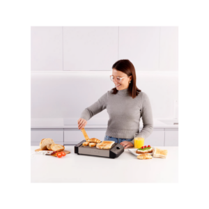 NEPTUNO LEGEND - Flat Toaster 1000W Inox and Black Taurus - Image 6