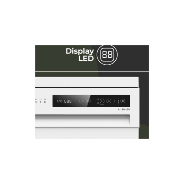 AJ13601ED - Free Standing Dishwasher white 60 cm Aspes display