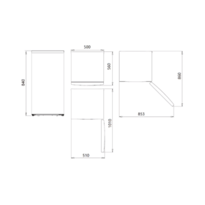 SR85501EC – Under the Counter Fridge White 8450 cm Svan BLUEPRINT