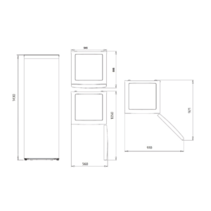 AR855500E - Under the Counter Fridge White 84*50 cm Aspes BLUEPRINT