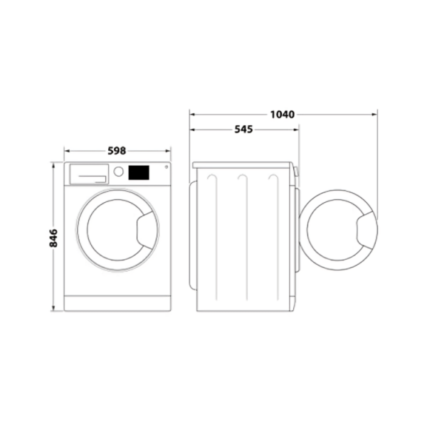 CYSD82DWWSPT - Free Standing Heat Pump Dryer White 8kg Indesit BLUEPRINT