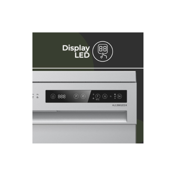 AJ13601EDX - Free Standing Dishwasher Stainless Steel 60 cm Aspes Display