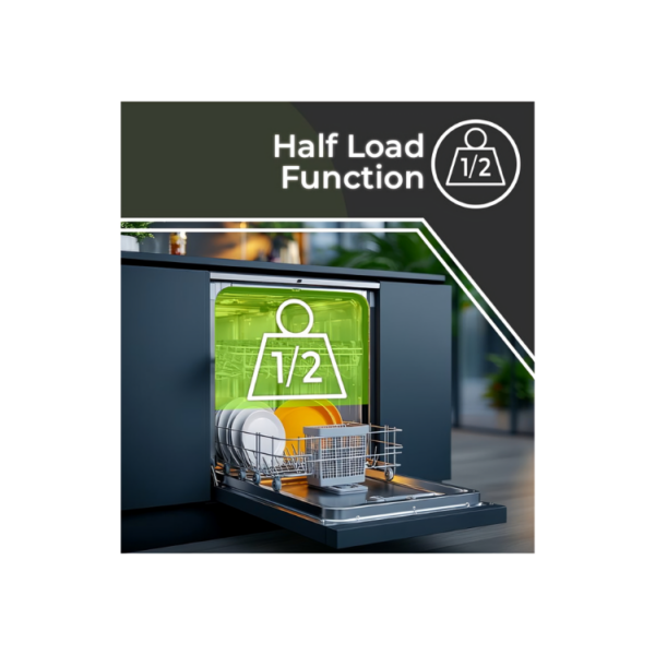 AJ13601EDX - Free Standing Dishwasher Stainless Steel 60 cm Aspes Half Load