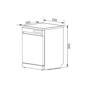 AJ13601EDX - Free Standing Dishwasher Stainless Steel 60 cm Aspes Blueprint