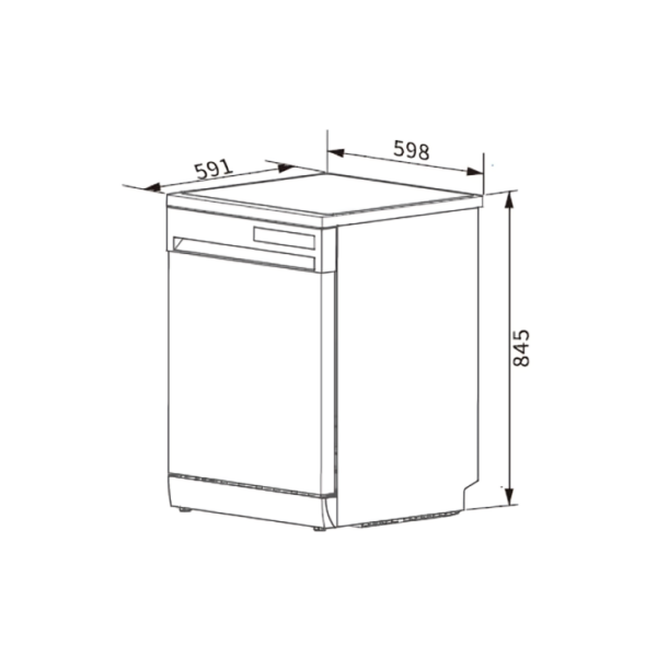 AJ13601EDX - Free Standing Dishwasher Stainless Steel 60 cm Aspes Blueprint