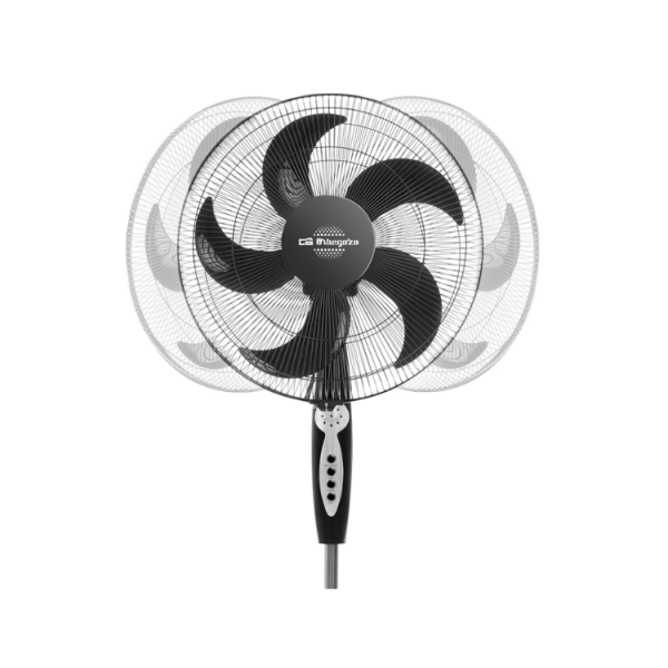 SF0249 - Pedestal Fan Black 16" Orbegozo CLOSE FRONT