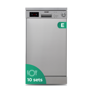 SJ104501EDX- Free Standing Dishwasher Stainless Steel 45 cm Svan FRONT