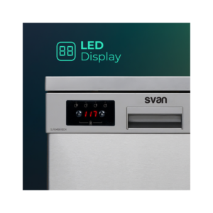 SJ104501EDX- Free Standing Dishwasher Stainless Steel 45 cm Svan DISPLAY