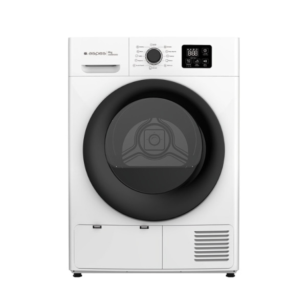 ASB803ED - Free Standing Heat Pump Dryer White 8kg Aspes FRONT ASB803ED - Free Standing Heat Pump Dryer White 8kg Aspes FRONT