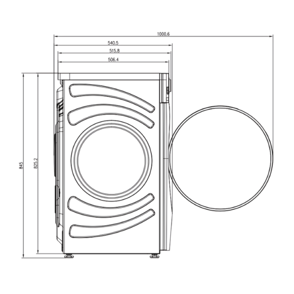AL8202AIDVBX - Free Standing Washing Machine Stainless Steel 8kg. 1200rpm Aspes BLUEPRINT