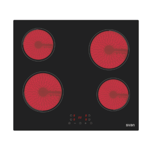 SV4602 - Ceramic Hob 4 Heating Zones Touch Control Black 60 cm Svan FRONT