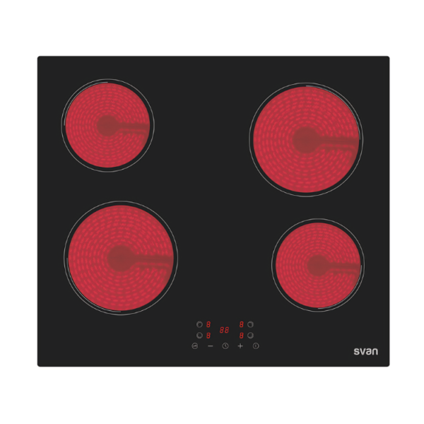 SV4602 - Ceramic Hob 4 Heating Zones Touch Control Black 60 cm Svan FRONT SV4602 - Ceramic Hob 4 Heating Zones Touch Control Black 60 cm Svan FRONT