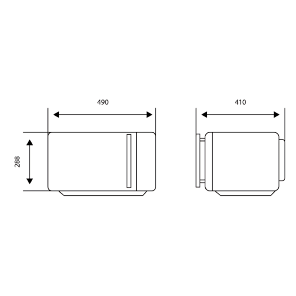AMWC25900DGN - Free Standing Microwave with Grill Stainless Steel 25 litres Svan BLUEPRINT