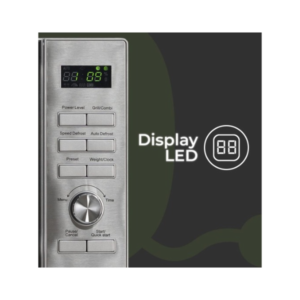 AMWC25900DGN - Free Standing Microwave with Grill Stainless Steel 25 litres Svan DISPLAY