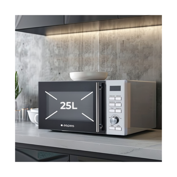 AMWC25900DGN - Free Standing Microwave with Grill Stainless Steel 25 litres Svan LITERS