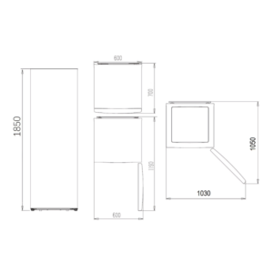 SR185602ENFD - Free Standing Cooler Fridge White 185*60 cm with Digital Display Svan BLUEPRINT