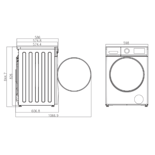 SL10201AIDVB - Free Standing Washing Machine White 8kg. 1200rpm Aspes BLUEPRINT