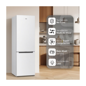 SC2602ENF - Free Standing Combi Fridge Freezer White 201*60 cm Svan STATS
