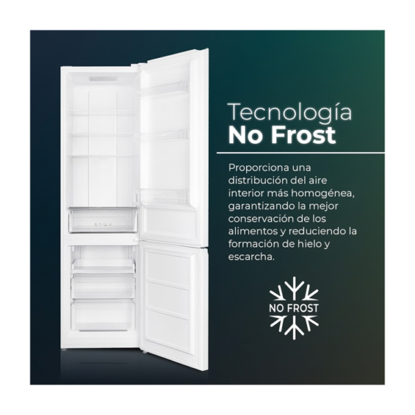 SC2602ENF - Free Standing Combi Fridge Freezer White 201*60 cm Svan NOFROST