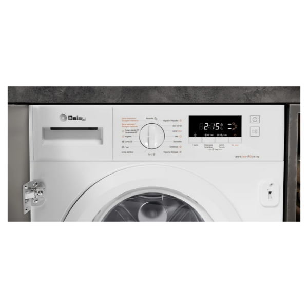 3TW885B - Fully Integrated Washer Dryer 8 Kg Wash 5 Kg Dry 1200 rpm Balay DISPLAY