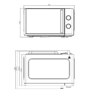 SMW2701 - Free Standing Microwave with Grill White 20 litres Svan BLUEPRINT