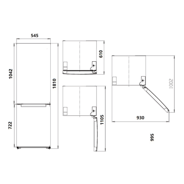 SC185501ENF - Free Standing Combi Fridge Freezer White 181*54.5 cm Svan BLUEPRINT