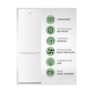 SC185501ENF - Free Standing Combi Fridge Freezer White 181*54.5 cm Svan STATS