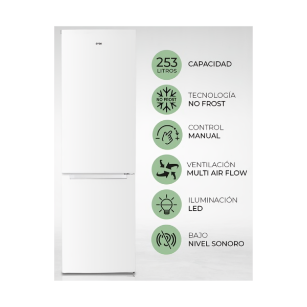 SC185501ENF - Free Standing Combi Fridge Freezer White 181*54.5 cm Svan STATS