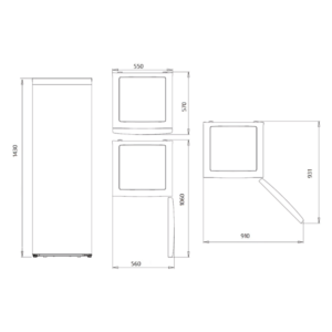 SCV145502E - Upright Freezer 1 Door White 142.5*54.5 cm Svan BLUEPRINT