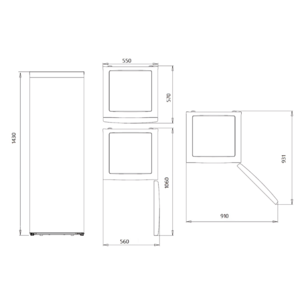 SCV145502E - Upright Freezer 1 Door White 142.5*54.5 cm Svan BLUEPRINT